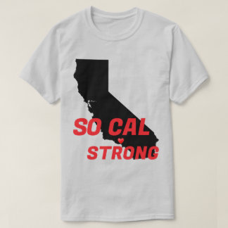 T-shirt SO CAL STRONG Red Blk CA Solid Heart