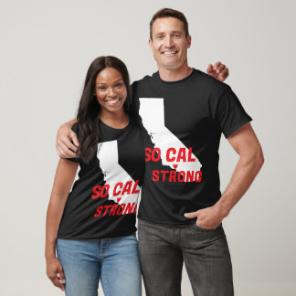T-shirt SO CAL STRONG Red Wht CA Solid Heart