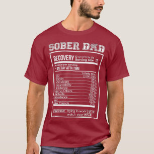 T-shirt Sober Papa Récupération Valeur nutritive Addicti