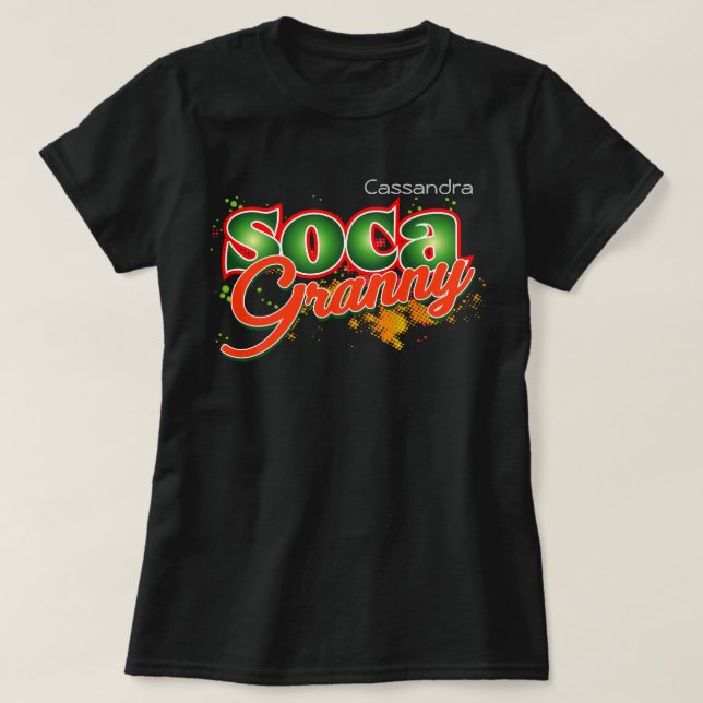 T-shirt Soca Granny (personnalisée) (Design devant)