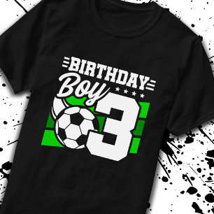 T-shirt Soccer Anniversaire - Garçon de 3 ans - 3ème anniv