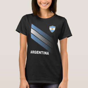 T-shirt Soccer Argentine Drapeau Pour Soccer Hommes Femmes