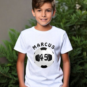 T-shirt Soccer Ball Football Nom du joueur Numéro