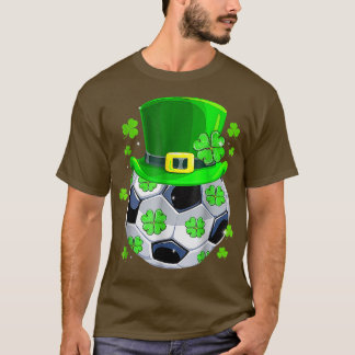 T-shirt Soccer Ball Shamrock Funny Irish St Patrick Day
