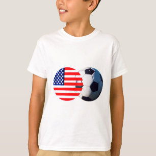 T-shirt Soccer Ball & USA Drapeau Le MUSÉE Zazzle
