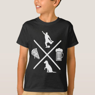 T-shirt Soccer Bière Chiens Pizza Canine Snack Cadeau