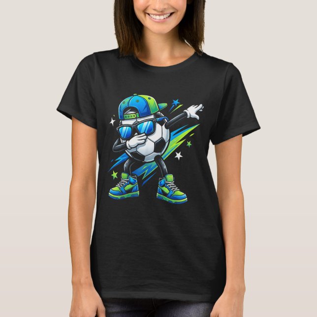 T-shirt Soccer Dabbing Srts Cool Boys Girls Game Day Srt  (Devant)