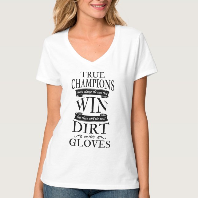 T-shirt Soccer Goalie Véritable Champions Citation Tee (Devant)