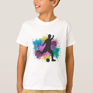 T-shirt Soccer Grungy Couleur Splashes