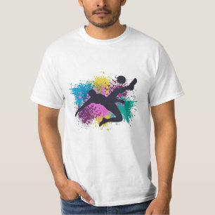 T-shirt Soccer Grungy Couleur Splashes