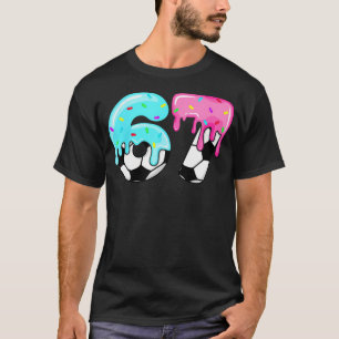 T-shirt Soccer Ice Cream Drip 67 Hands Sports Six Seven