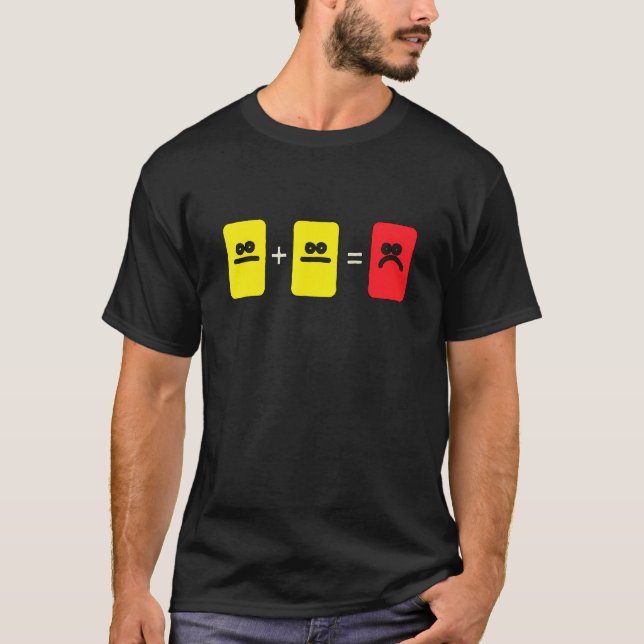 T-shirt Soccer Jaune Carte Rouge Arbitre Sport Drôle (Devant)