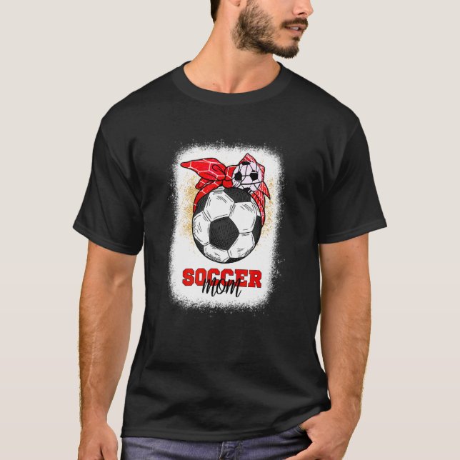 T-shirt Soccer Maman Bun Ball Fête des Mères 2022 Soccer M (Devant)