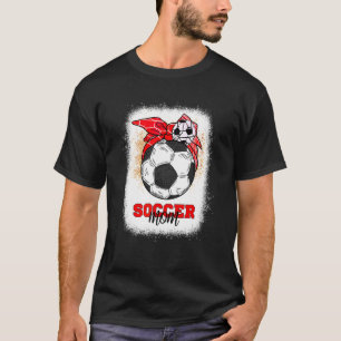 T-shirt Soccer Maman Bun Ball Fête des Mères 2022 Soccer M