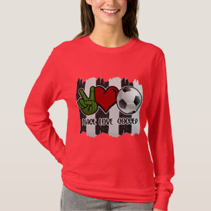 T-shirt Soccer paix et amour