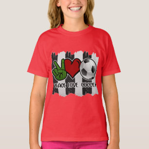 T-shirt Soccer paix et amour