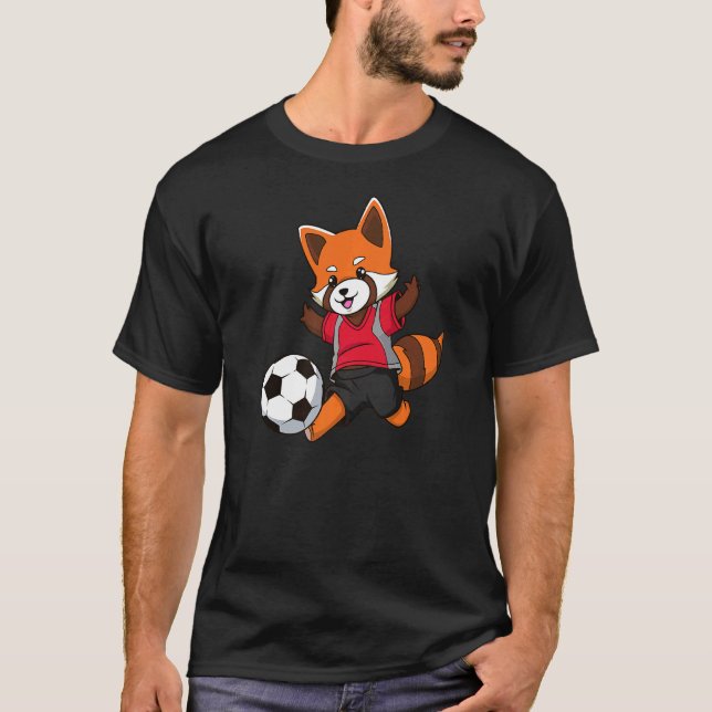T-shirt Soccer Panda rouge no 3 (Devant)