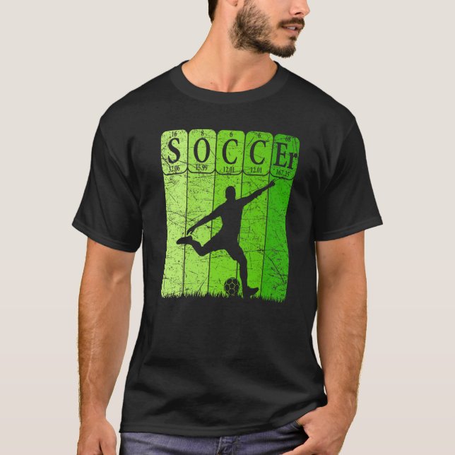 T-shirt Soccer Periodic Table Elements Soccer Player Nerd  (Devant)