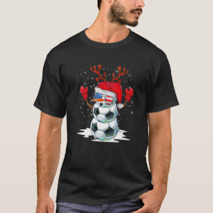 T-shirt Soccer Snowman Pajamas de Noël Santa Hat Sunglas