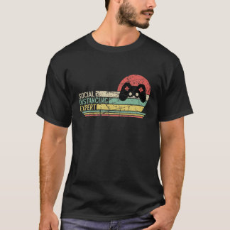 T-shirt Social Distancing Expert - Drôle Jeu Vintage Vi