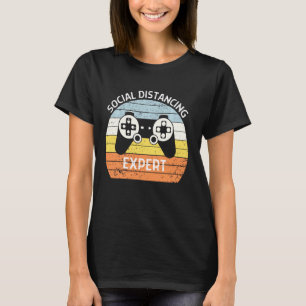 T-shirt Social Distancing Expert Drôle Jeu Vintage Vide
