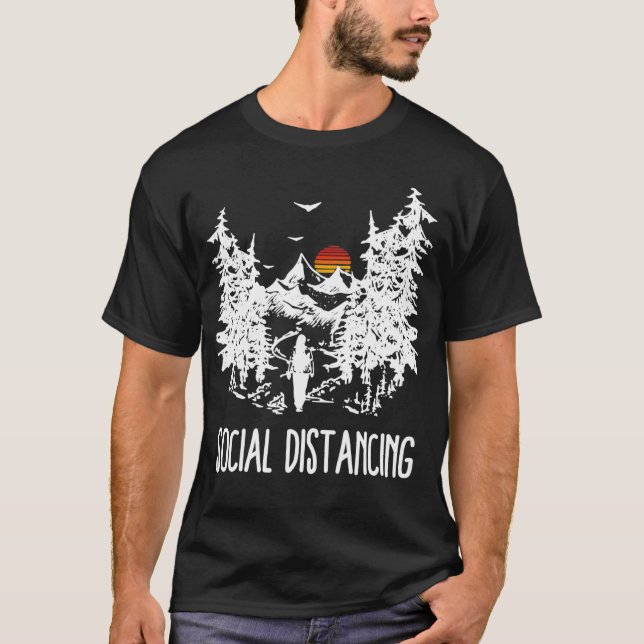 T-shirt Social Distancing Shirt Camping Hiking Outdoors (Devant)
