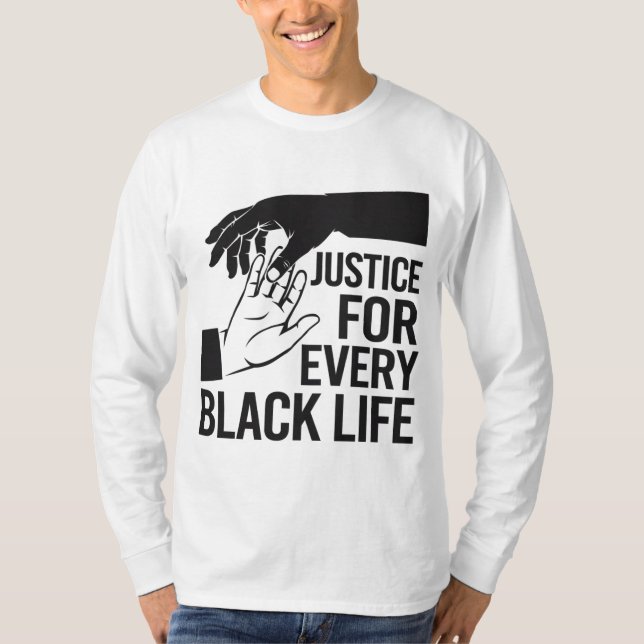 T-shirt Social Justice for Black Communities (Devant)