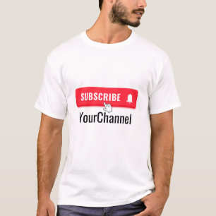 T-shirt Social Media Like Subscribe Channel Name