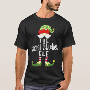 T-shirt Social Studies Elf Group Christmas Pajama Party