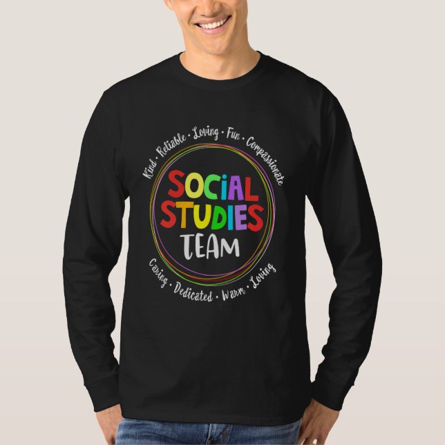 T-shirt Social Studies TEAM First Day Of School & Apprecia (Devant)