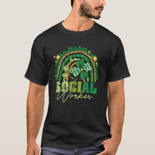 T-shirt Social Worker Jour de la Saint Patrick Rainbow Iri