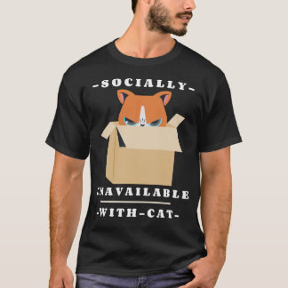 T-shirt Socialement indisponible avec introverti amateur d