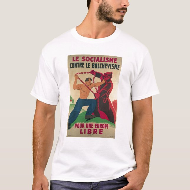 T-shirt Socialisme contre le Bolshevism pour un libre (Devant)