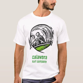 T-shirt société de surf de calavera - chemise de logo