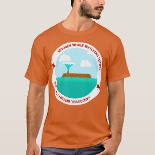 T-shirt Société d'observation des baleines en bois