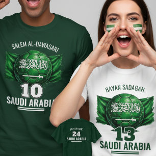 T-shirt Société du drapeau national de football d'Arabie s