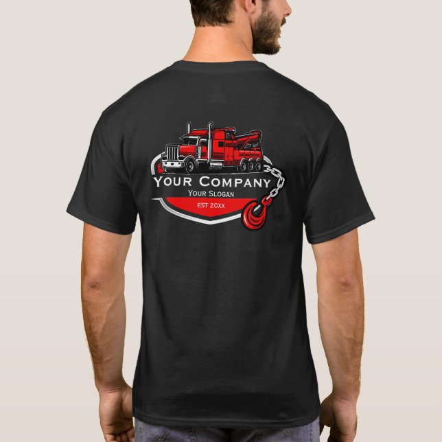 T-shirt Société professionnelle de remorquage, service de  (Dos)