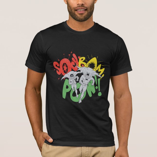 T-shirt SOCK BAM POW Batman et Robin (Devant)