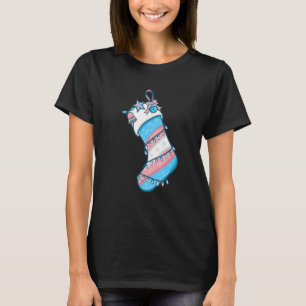 T-shirt Sock de Noël Trans Flag Joyeux LGBT Transgenre