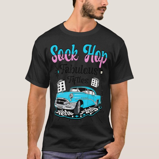 T-shirt Sock Hop Costume 50s Rock N Roll Tees 1950s Rockab (Devant)