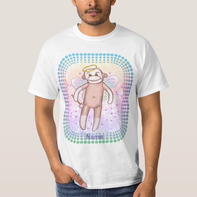 T-shirt Sock Monkey Angel (Devant)