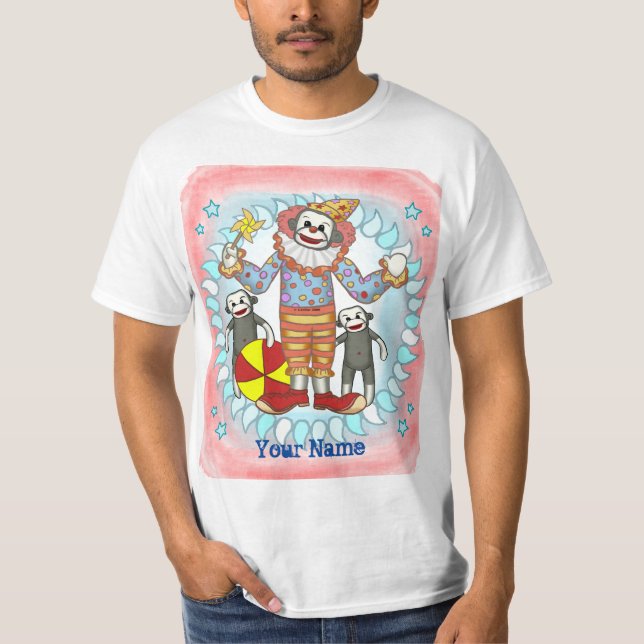 T-shirt Sock Monkey Clown (Devant)