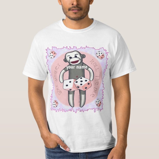 T-shirt Sock Monkey Dice (Devant)