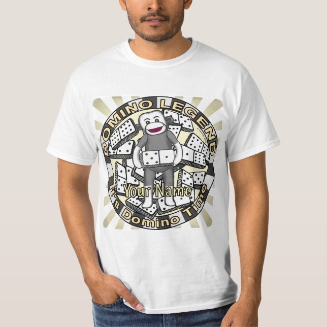 T-shirt Sock Monkey Domino Legend  (Devant)