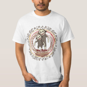 T-shirt Sock Monkey Mom