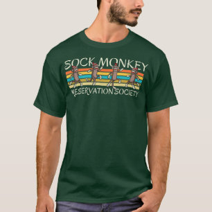 T-shirt Sock Monkey Preservation Society Retro Vintage Str
