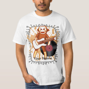 T-shirt Sock Monkey Rock and Roll