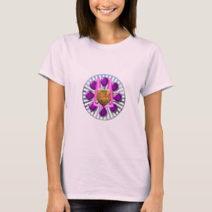 T-shirt Socle en métal doré