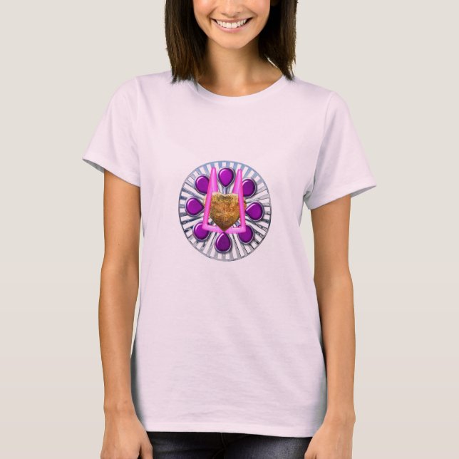 T-shirt Socle en métal doré (Devant)