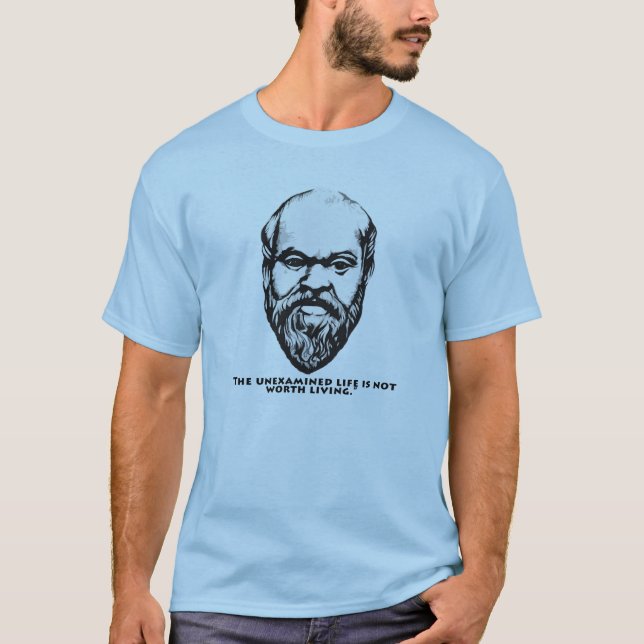 T-shirt Socrates "T-shirt de la vie non examinée" (Devant)